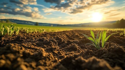 Sunrise over a Field of New Growth