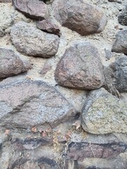 minimalistisches Hintergrundbild / wall paper design -  Nahaufnahme von Steinmauerpartikeln in Bernau bei BErlin, Brandenburg