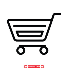 Sophisticated Shopping Cart Illustrations  Perfect for Modern E commerce Websites