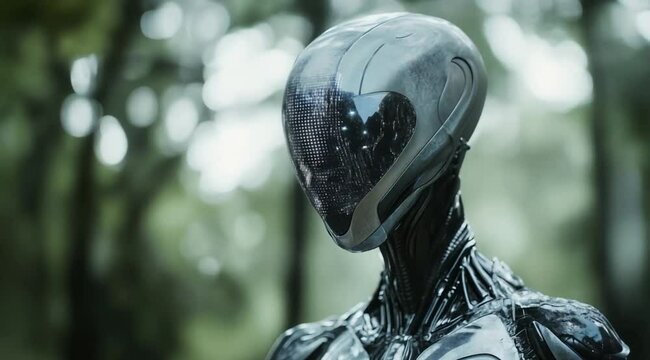 Scene of modern alien pose, Camera slow motion with different angles