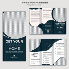 Apartment And Real Estate Business Professional Trifold Brochure Template