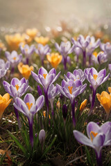 spring crocus flowers