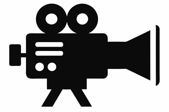 recommend clip art: Movie camera, Video camera vector icon.