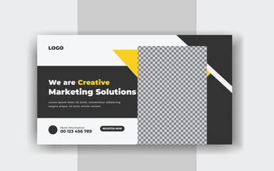 Digital marketing agency and creative youtube thumbnail corporate web banner template