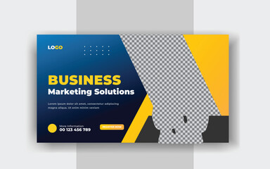 Digital marketing agency and creative youtube thumbnail corporate web banner template