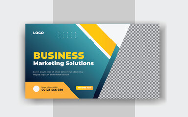 Digital marketing agency and creative youtube thumbnail corporate web banner template