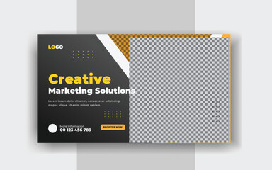 Digital marketing agency and creative youtube thumbnail corporate web banner template