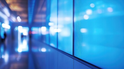 Blurred Blue Corridor