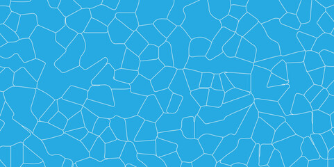 Obraz premium Abstract blue crystalized broken glass and white lines background .black stained glass window art pattern vector illustration. broken stained glass white line geometric pattern .