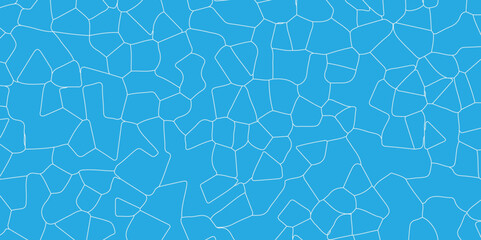 Abstract blue crystalized broken glass and white lines background .black stained glass window art pattern vector illustration. broken stained glass white line geometric pattern .
