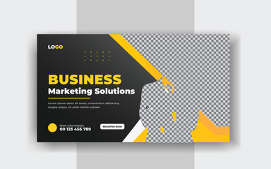 Digital marketing agency and creative youtube thumbnail corporate web banner template