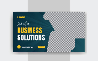 Digital marketing agency and creative youtube thumbnail corporate web banner template