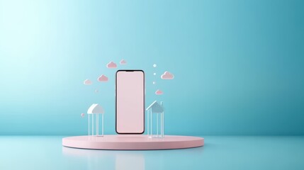 A smartphone controlling a range of home appliances, demonstrating the seamless integration of AI into everyday life.
