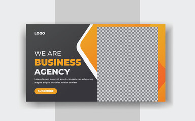 Digital marketing agency and creative youtube thumbnail corporate web banner template