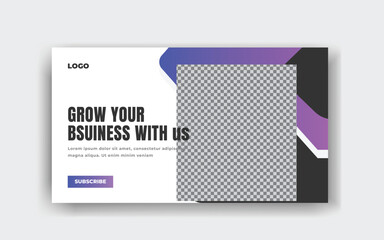 Digital marketing agency and creative youtube thumbnail corporate web banner template