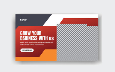 Digital marketing agency and creative youtube thumbnail corporate web banner template