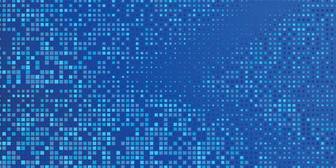 Blue Tech Finance Fintech Background Abstract Pixel Pattern. Abstract Business Tech Science Vector Backdrop EPS 10