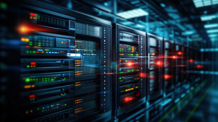 Obraz premium The business moves its operations to the cloud, optimizing processes and enhancing data accessibility.