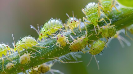 Naklejka premium aphids close up