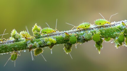 Naklejka premium aphids close up