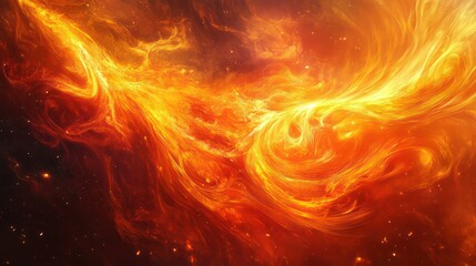 Fire as a symbol of transformation and power in art, with bold flames representing energy and change.
