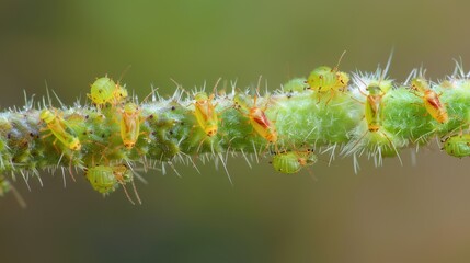 Naklejka premium Aphids close up wallpaper