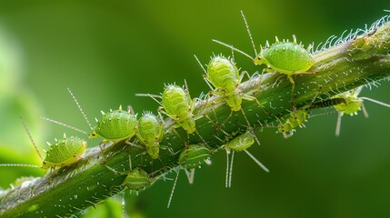 Naklejka premium aphids close up wallpaper