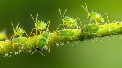 Fototapeta premium aphids close up wallpaper