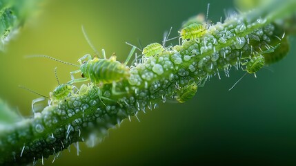 Naklejka premium aphids close up wallpaper
