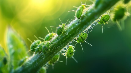 Fototapeta premium aphids close up wallpaper