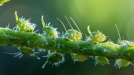 Fototapeta premium aphids close up wallpaper