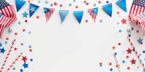 Labor Day banner with a clean layout, offering ample space for custom text and a festive theme