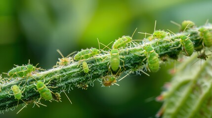 Naklejka premium aphids close up wallpaper
