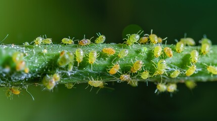 Fototapeta premium aphids close up wallpaper