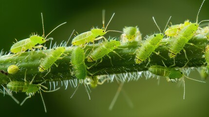 Naklejka premium aphids close up wallpaper