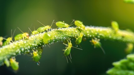 Fototapeta premium aphids close up wallpaper