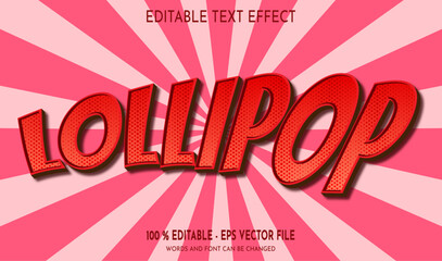 lollipop editable text effect