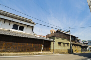 Townscape of Old town in Tochigi city, Tochigi prefecture, Kanto, Japan.
