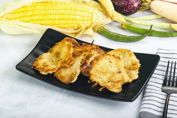 Tasty golden potato hash brown