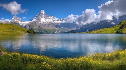 Majestic Mountain Reflection in a Serene Lake