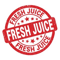 FRESH JUICE text written on red round stamp sign.
