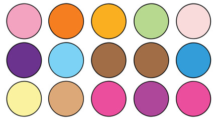 Abstract shapes color palate swatch's