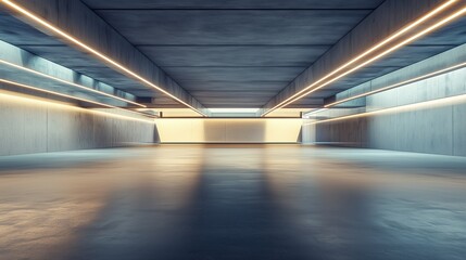 Architecture grey cement concrete high wall exterior modern building with blue sky