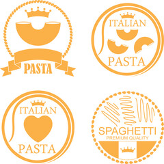 Pasta logo. Isolated pasta on white background