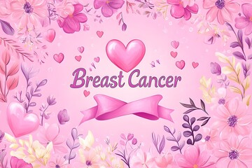 Breast Cancer Awareness Month. Pink october. Pink ribbon. Woman healthcare. Celebrate annual. Medic concept. Girl solidarity. Cancer prevention. Female