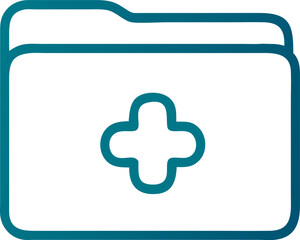 Obraz premium patient medical data set, icon outline gradient