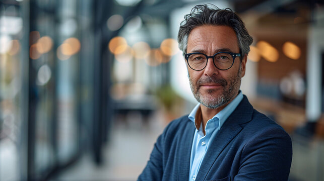 Portrait of Confident Business Leader in Modern Office Setting