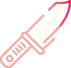 knife, icon outline gradient