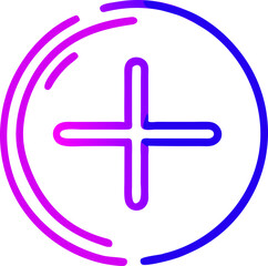 Obraz premium plus, icon outline gradient