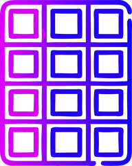 chocolate, icon outline gradient